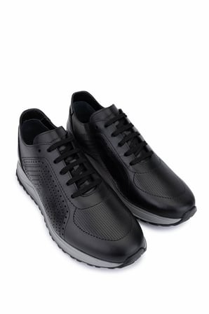 Tamer Tanca Erkek Hakiki Deri Siyah Sneakers & Spor Ayakkabı 771 8588 ERK AYK Y26 SYH ALK/SYH CRC