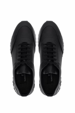Tamer Tanca Erkek Hakiki Deri Siyah Sneakers & Spor Ayakkabı 771 8586 ERK AYK Y26 SIYAH DR