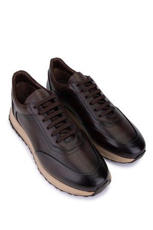 Tamer Tanca Erkek Hakiki Deri Kahverengi Sneakers & Spor Ayakkabı 771 8586 ERK AYK Y26 KAHVE DR