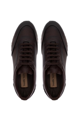 Tamer Tanca Erkek Hakiki Deri Kahverengi Sneakers & Spor Ayakkabı 771 8586 ERK AYK Y26 KAHVE DR