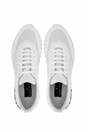 Tamer Tanca Erkek Hakiki Deri Beyaz Sneakers & Spor Ayakkabı 771 8586 ERK AYK Y26 BEYAZ DR