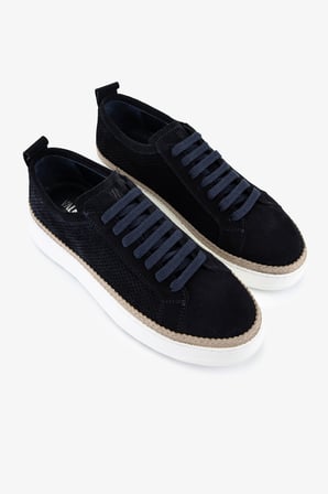 Valmenti Erkek Hakiki Deri Lacivert Süet Sneakers & Spor Ayakkabı 1171 25-462 ERK AYK Y26 LACI SUET