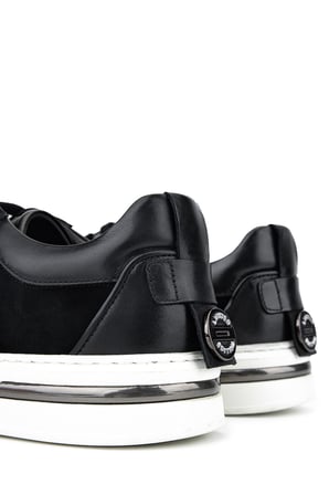 Tamer Tanca Erkek Hakiki Deri Siyah Süet Sneakers & Spor Ayakkabı 1171 25-617 ERK AYK Y26 SYH NP/SYH SUET