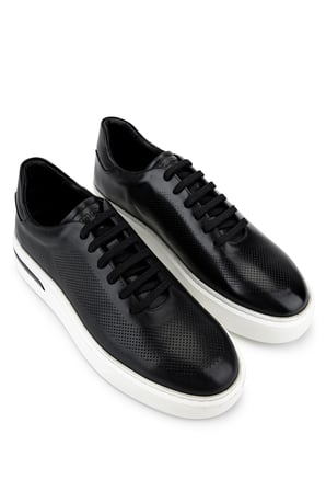 Tamer Tanca Erkek Hakiki Deri Siyah Sneakers & Spor Ayakkabı 1171 25-245 ERK AYK Y26 SIYAH TOKYO