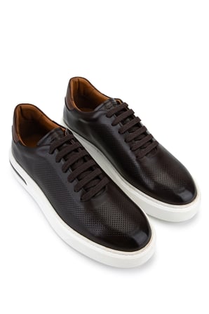 Tamer Tanca Erkek Hakiki Deri Kahve Sneakers & Spor Ayakkabı 1171 25-245 ERK AYK Y26 KAHVE TOKYO