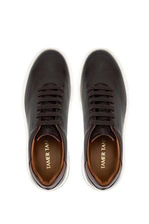 Tamer Tanca Erkek Hakiki Deri Kahve Sneakers & Spor Ayakkabı 1171 25-245 ERK AYK Y26 KAHVE TOKYO