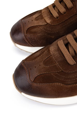 Tamer Tanca Erkek Hakiki Deri Taba Süet Sneakers & Spor Ayakkabı 1171 86-24 ERK AYK Y26 TABA SUET