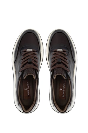Tamer Tanca Erkek Hakiki Deri Kahverengi Sneakers & Spor Ayakkabı 381 23248 ERK AYK Y26 KAHVE
