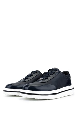 Tamer Tanca Erkek  Hakiki Deri Lacivert Sneakers & Spor Ayakkabı 381 23248 ERK AYK Y26 LACIVERT