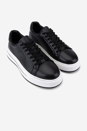 Valmenti Erkek Hakiki Deri Siyah Sneakers & Spor Ayakkabı 298 3258-8086 ERK AYK Y26 SIYAH DR