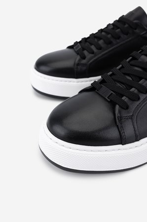 Valmenti Erkek Hakiki Deri Siyah Sneakers & Spor Ayakkabı 298 3258-8086 ERK AYK Y26 SIYAH DR