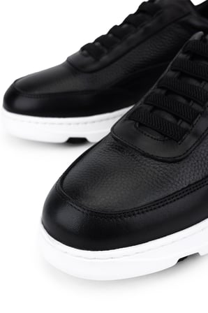 Tamer Tanca Erkek Hakiki Deri Siyah Sneakers & Spor Ayakkabı 298 3400-2505 ERK AYK Y26 SIYAH GUTI