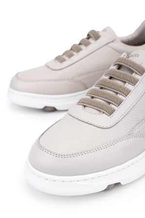 Tamer Tanca Erkek Hakiki Deri Bej Sneakers & Spor Ayakkabı 298 3400-2505 ERK AYK Y26 BEJ GUTI