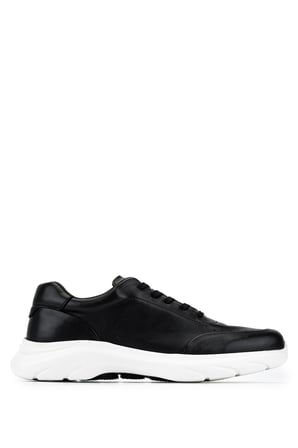 Tamer Tanca Erkek Hakiki Deri Siyah Sneakers & Spor Ayakkabı 298 3595-3057 ERK AYK Y26 SIYAH HAVANA