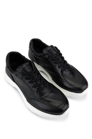 Tamer Tanca Erkek Hakiki Deri Siyah Sneakers & Spor Ayakkabı 298 3595-3057 ERK AYK Y26 SIYAH HAVANA