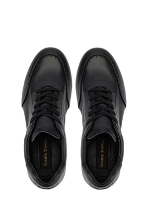Tamer Tanca Erkek Hakiki Deri Siyah Sneakers & Spor Ayakkabı 298 3595-3057 ERK AYK Y26 SIYAH HAVANA