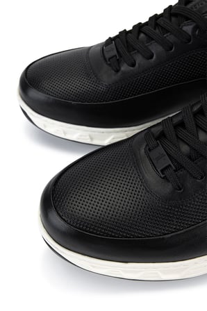 Tamer Tanca Erkek Hakiki Deri Siyah Sneakers & Spor Ayakkabı 298 3491-2591 ERK AYK Y26 SIYAH ATLAS BSK