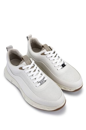 Tamer Tanca Erkek Hakiki Deri Beyaz Sneakers & Spor Ayakkabı 298 3491-2591 ERK AYK Y26 KRK BEYAZ HVN BSK