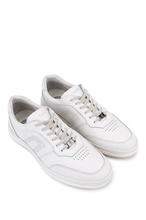 Tamer Tanca Erkek Hakiki Deri Kırık Beyaz Sneakers & Spor Ayakkabı 298 2768-2062 ERK AYK Y26 KRK BEYAZ HAVANA