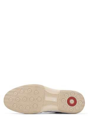 Tamer Tanca Erkek Hakiki Deri Kırık Beyaz Sneakers & Spor Ayakkabı 298 2768-2062 ERK AYK Y26 KRK BEYAZ HAVANA