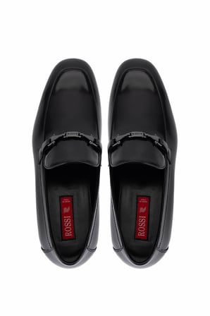 Rossi Erkek Hakiki Deri Siyah Casual Ayakkabı 668 1466K ERK AYK SK25-26 NERO