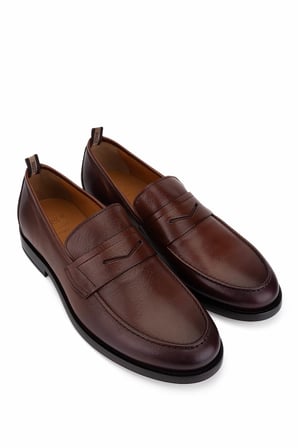 Rossi Erkek Hakiki Deri Kahverengi Loafer Ayakkabı 668 1457 ERK AYK SK25-26 COTTO