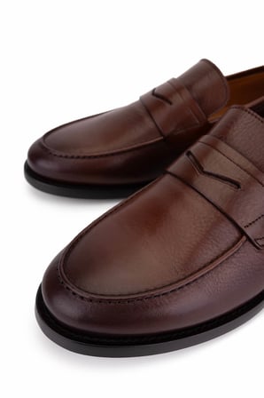 Rossi Erkek Hakiki Deri Kahverengi Loafer Ayakkabı 668 1457 ERK AYK SK25-26 COTTO