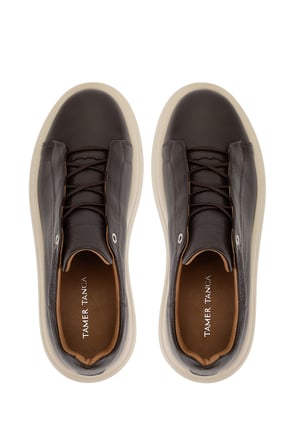 Tamer Tanca Erkek Hakiki Deri Kahverengi Sneakers & Spor Ayakkabı 04 1144 ERK AYK Y26 KAHVE FLTR