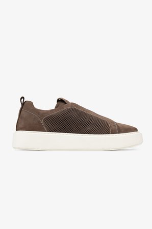 Valmenti Erkek Hakiki Deri Vizon Nubuk Sneakers & Spor Ayakkabı 1093 1302 ERK AYK Y26 VIZON NBK