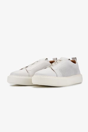 Valmenti Erkek Hakiki Deri Kırık Beyaz Sneakers & Spor Ayakkabı 1093 1302 ERK AYK Y26 OFF WHITE