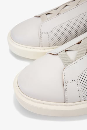 Valmenti Erkek Hakiki Deri Kırık Beyaz Sneakers & Spor Ayakkabı 1093 1302 ERK AYK Y26 OFF WHITE