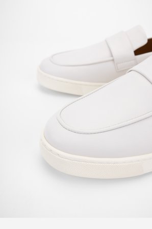 Valmenti Erkek Hakiki Deri Kırık Beyaz Loafer Ayakkabı 1093 1705 ERK AYK Y26 OFF WHITE