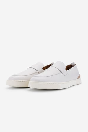 Valmenti Erkek Hakiki Deri Kırık Beyaz Loafer Ayakkabı 1093 1705 ERK AYK Y26 OFF WHITE