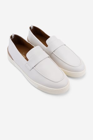 Valmenti Erkek Hakiki Deri Kırık Beyaz Loafer Ayakkabı 1093 1705 ERK AYK Y26 OFF WHITE