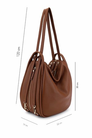 Bruno Rossi Bag Kadın Hakiki Deri Taba Sırt & Omuz Çantası 1048 MLX14G BN CNT SK25-26 CUOIO