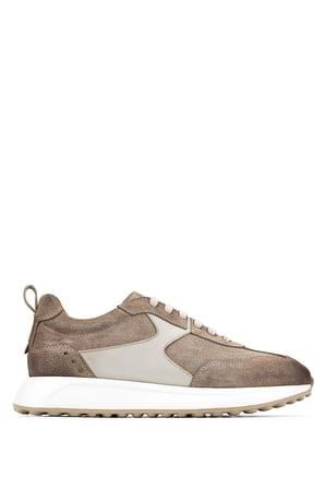 Tamer Tanca Erkek Hakiki Deri Bej Süet Sneakers & Spor Ayakkabı 1171 86-24 ERK AYK Y26 BEJ SUET