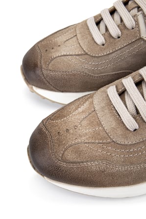 Tamer Tanca Erkek Hakiki Deri Bej Süet Sneakers & Spor Ayakkabı 1171 86-24 ERK AYK Y26 BEJ SUET