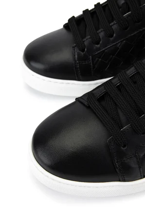 Tamer Tanca Erkek Hakiki Deri Siyah Sneakers & Spor Ayakkabı 1185 22703 ERK AYK Y26 SIYAH DR
