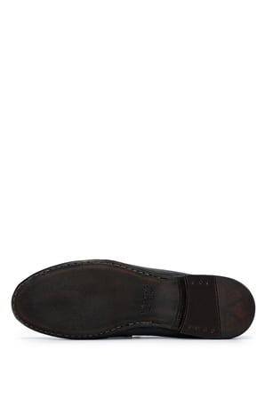 Alexander Hotto Erkek Hakiki Deri Siyah Loafer Ayakkabı 1045 69028 ERK AYK Y26 NERO