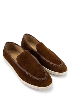 Giampiero Nicola Erkek Hakiki Deri Kahverengi Loafer Ayakkabı 664 47007B ERK AYK Y26 BROWN