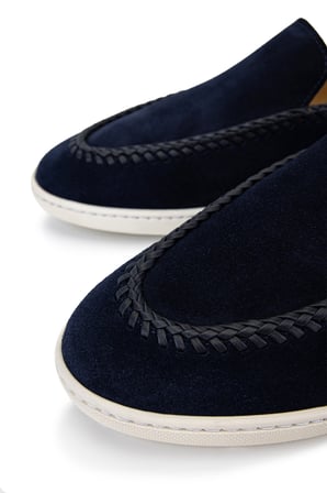 Giampiero Nicola Erkek Hakiki Deri Mavi Loafer Ayakkabı 664 47007B ERK AYK Y26 BLU
