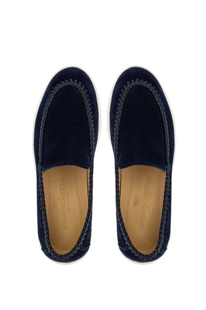 Giampiero Nicola Erkek Hakiki Deri Mavi Loafer Ayakkabı 664 47007B ERK AYK Y26 BLU