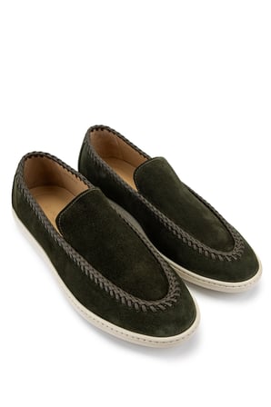 Giampiero Nicola Erkek Hakiki Deri Yeşil Loafer Ayakkabı 664 47007B ERK AYK Y26 PINO