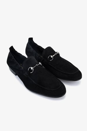 Valmenti Erkek Hakiki Deri Siyah Süet Loafer Ayakkabı 99 A8150 ERK AYK Y26 SIYAH SUET