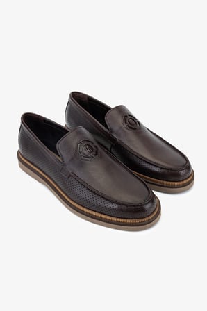 Valmenti Erkek Hakiki Deri Kahverengi Loafer Ayakkabı 1008 VAL-3625 ERK AYK Y26 KAHVE ALK