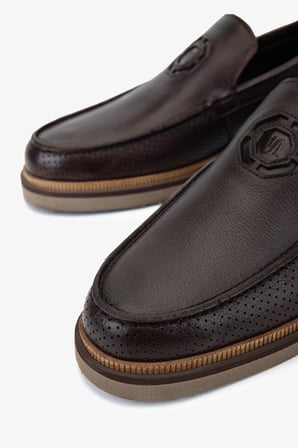 Valmenti Erkek Hakiki Deri Kahverengi Loafer Ayakkabı 1008 VAL-3625 ERK AYK Y26 KAHVE ALK