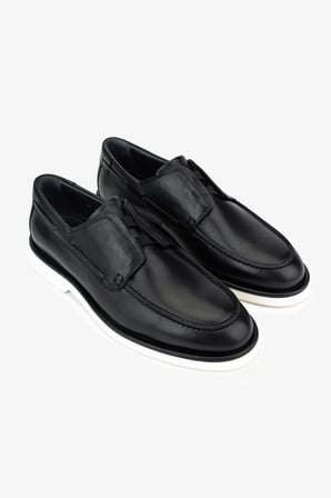 Valmenti Erkek Hakiki Deri Siyah Casual Ayakkabı 383 6807 ERK AYK Y26 SIYAH DR