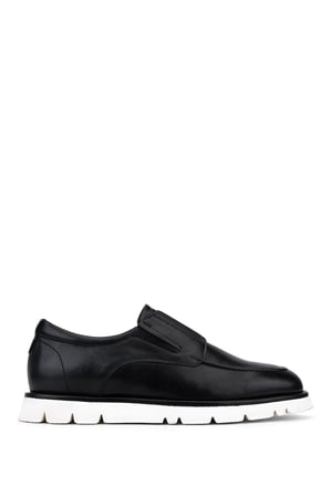 Tamer Tanca Erkek Hakiki Deri Siyah Casual Ayakkabı 383 6543 ERK AYK Y26 SIYAH DR