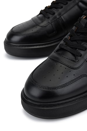 Tamer Tanca Erkek Hakiki Deri Siyah Sneakers & Spor Ayakkabı 1145 2024 ERK AYK Y26 SIYAH