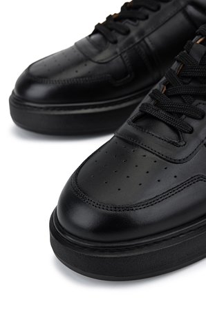 Tamer Tanca Erkek Hakiki Deri Siyah Sneakers & Spor Ayakkabı 1145 2024 ERK AYK Y26 SIYAH